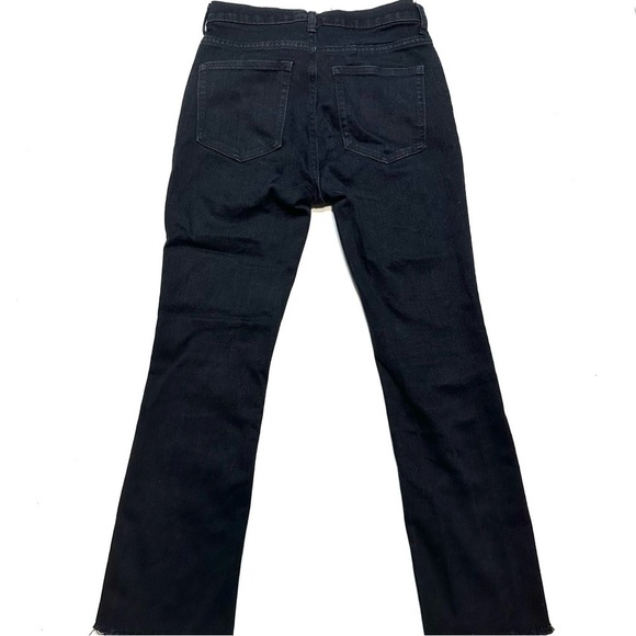 Everlane High Rise Black Raw Hem Straight Denim Jeans Sz 26 - Picture 5 of 6